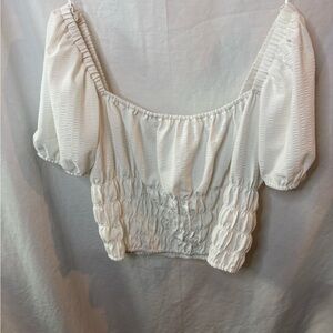 NWT Elode White Smocked Women's Top